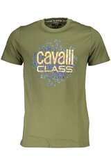 Marškinėliai vyrams Cavalli Class QXT61X-JD060, žali kaina ir informacija | Vyriški marškinėliai | pigu.lt
