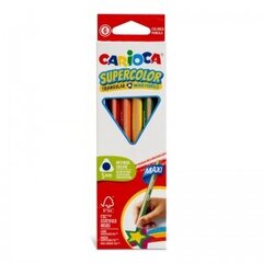 Spalvoti pieštukai Carioca Supercolor Maxi, 5 mm, 6 sp. kaina ir informacija | Piešimo, tapybos, lipdymo reikmenys | pigu.lt