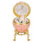 Faberge stiliaus kiaušinis, papuošalų dėžutė Rožių pumpuras su pakabuku цена и информация | Kitos originalios dovanos | pigu.lt
