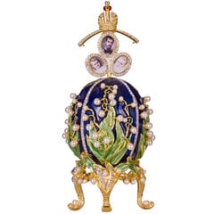 Faberge stiliaus kiaušinis Slėnio lelijos su nuotraukų rėmeliu kaina ir informacija | Kitos originalios dovanos | pigu.lt