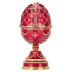 Faberge stiliaus muzikinis kiaušinis, papuošalų dėžutė su gėlių krepšeliu kaina ir informacija | Kitos originalios dovanos | pigu.lt