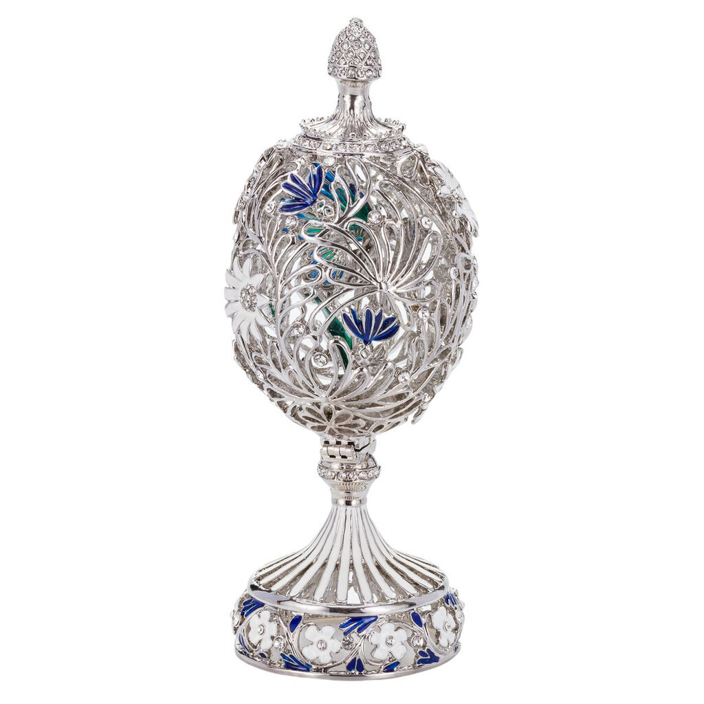 Faberge stiliaus raižytas kiaušinis su gėlėmis ir drugeliais цена и информация | Kitos originalios dovanos | pigu.lt