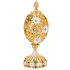 Faberge stiliaus raižytas kiaušinis su gėlėmis ir drugeliais kaina ir informacija | Kitos originalios dovanos | pigu.lt