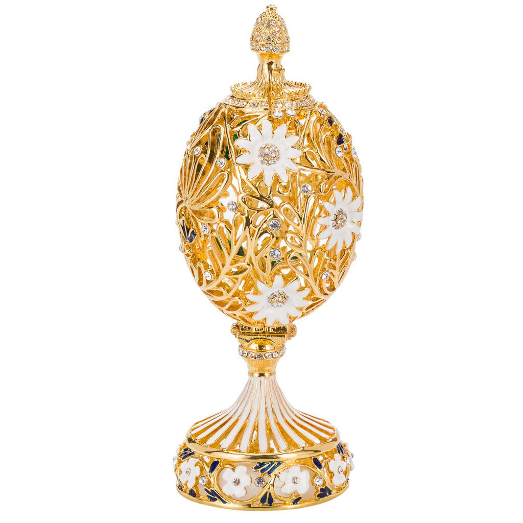 Faberge stiliaus raižytas kiaušinis su gėlėmis ir drugeliais цена и информация | Kitos originalios dovanos | pigu.lt