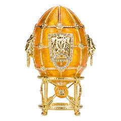 Faberge stiliaus kiaušinis, papuošalų dėžutė su liūtais kaina ir informacija | Kitos originalios dovanos | pigu.lt