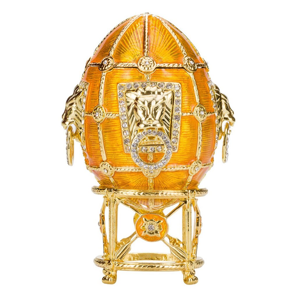 Faberge stiliaus kiaušinis, papuošalų dėžutė su liūtais цена и информация | Kitos originalios dovanos | pigu.lt