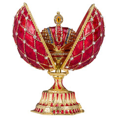 Яйцо-шкатулка в стиле Фаберже с императорской короной цена и информация | Другие оригинальные подарки | pigu.lt