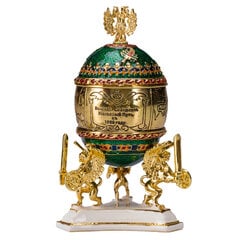 Faberge stiliaus Transsibiro geležinkelio kiaušinis, papuošalų dėžutė su traukiniu kaina ir informacija | Kitos originalios dovanos | pigu.lt