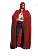 Karnavalinis apsiaustas velvetinis, raudonas kaina ir informacija | Karnavaliniai kostiumai | pigu.lt