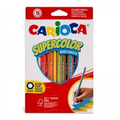 Spalvoti pieštukai Carioca Supercolor, 18 sp. kaina ir informacija | Piešimo, tapybos, lipdymo reikmenys | pigu.lt