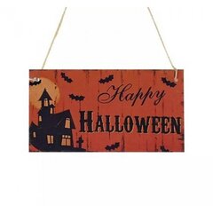 Medinė lentelė Happy Halloween, 10x20cm kaina ir informacija | Dekoracijos šventėms | pigu.lt