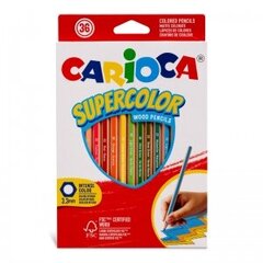 Spalvoti pieštukai Carioca Supercolor, 36 sp. kaina ir informacija | Piešimo, tapybos, lipdymo reikmenys | pigu.lt