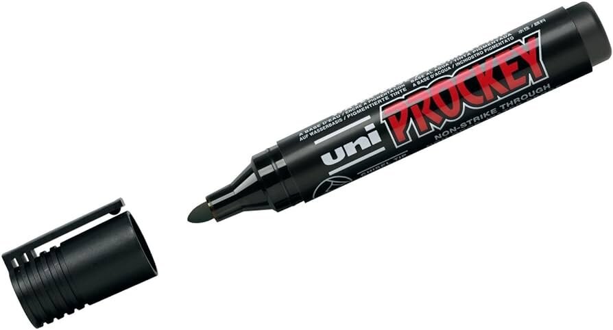 Žymeklis Uni-Ball Prockey Marker PM-126, 12vnt., juodas цена и информация | Kanceliarinės prekės | pigu.lt