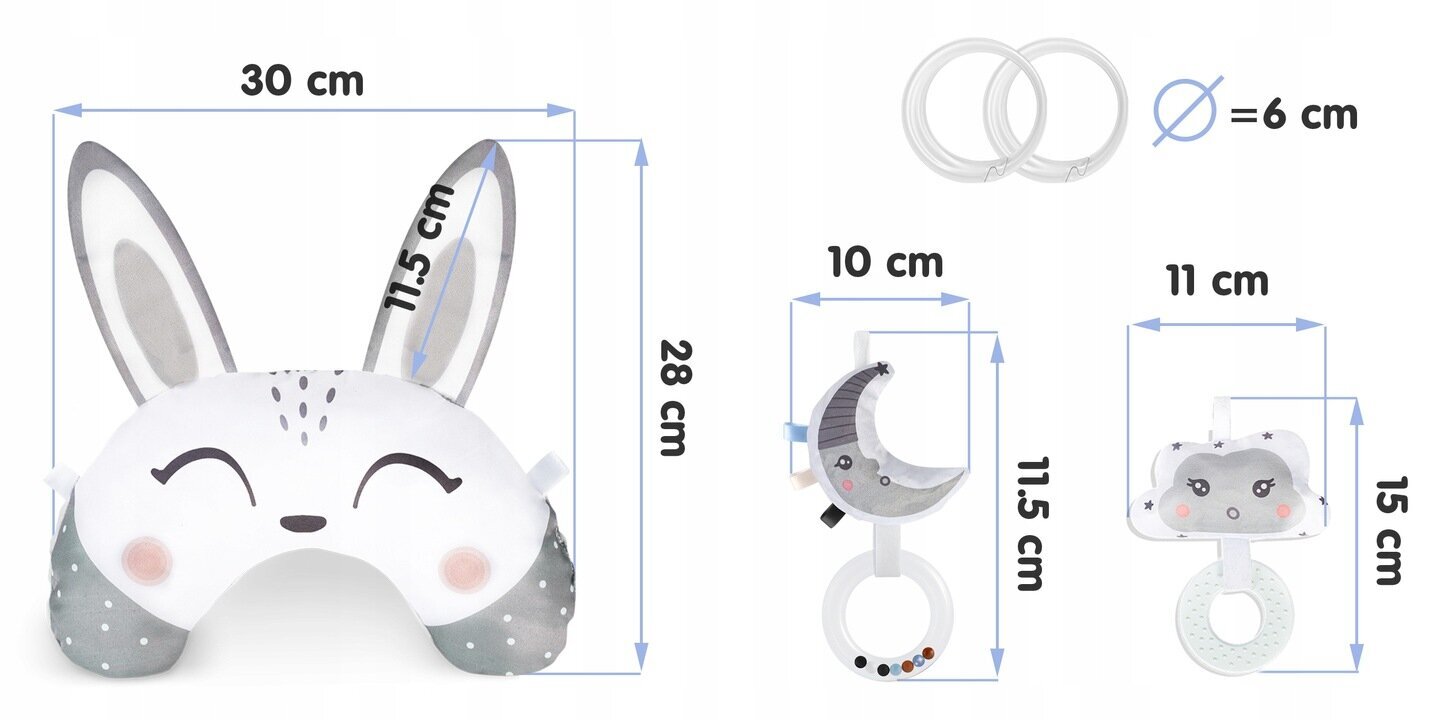 Pakabinami žaislai su sensorine pagalve Nukido Tuli-Nuli цена и информация | Žaislai kūdikiams | pigu.lt