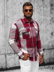 Marškiniai vyrams Nater NB/MC727R, raudoni цена и информация | Мужские рубашки | pigu.lt