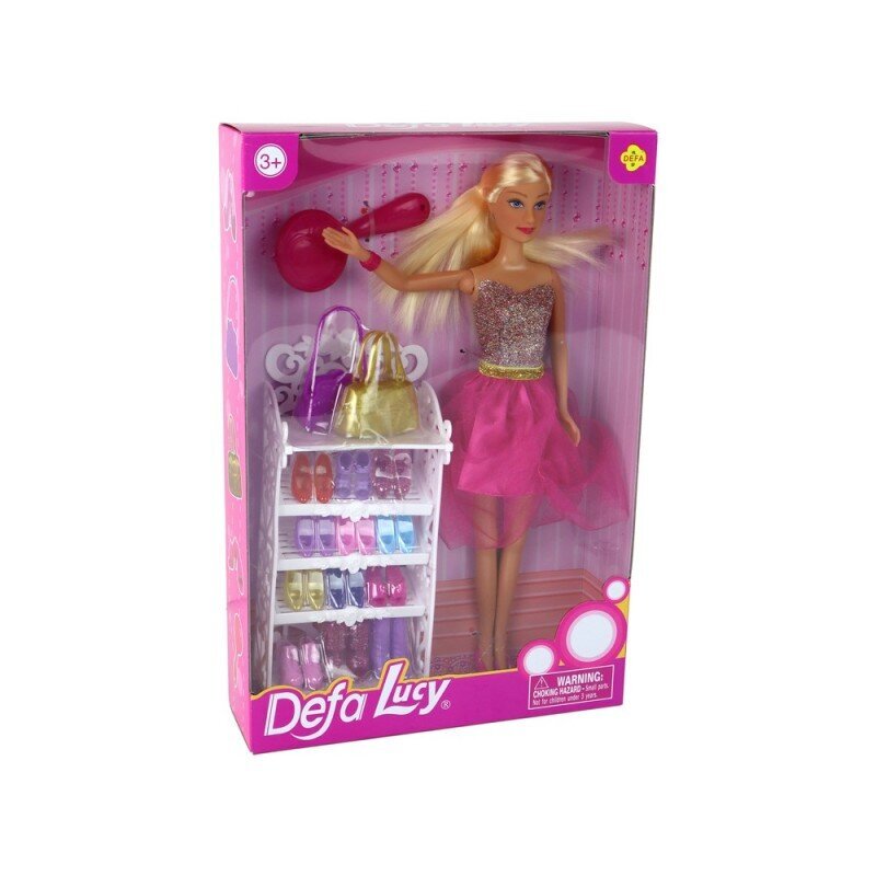 Lėlė su rožine blizgančia suknele Defa Lucy kaina ir informacija | Žaislai mergaitėms | pigu.lt