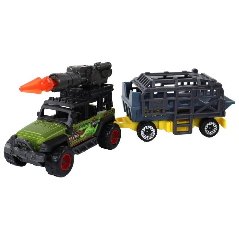 Žaislinių transporto priemonių ir dinraurų rinkinys Lean Toys, 10d. kaina ir informacija | Žaislai berniukams | pigu.lt