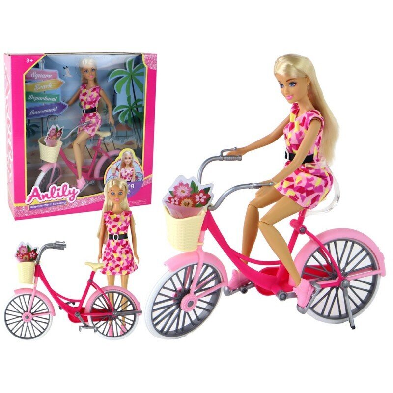 Lėlės Anlily dviratininkės rinkinys kaina ir informacija | Žaislai mergaitėms | pigu.lt
