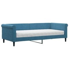 Sofa-lova vidaXL, 90x200 cm, mėlyna kaina ir informacija | Lovos | pigu.lt