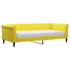 Sofa-lova vidaXL, 90x200 cm, geltona kaina ir informacija | Lovos | pigu.lt