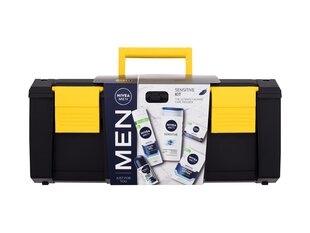 Nivea Men Sensitive rinkinys vyrams, 50 ml antiperspirantas + 200 ml skutimosi gelis + 100 ml losjonas + 250 ml dušo gelis + 50 ml kremas цена и информация | Косметика и средства для бритья | pigu.lt