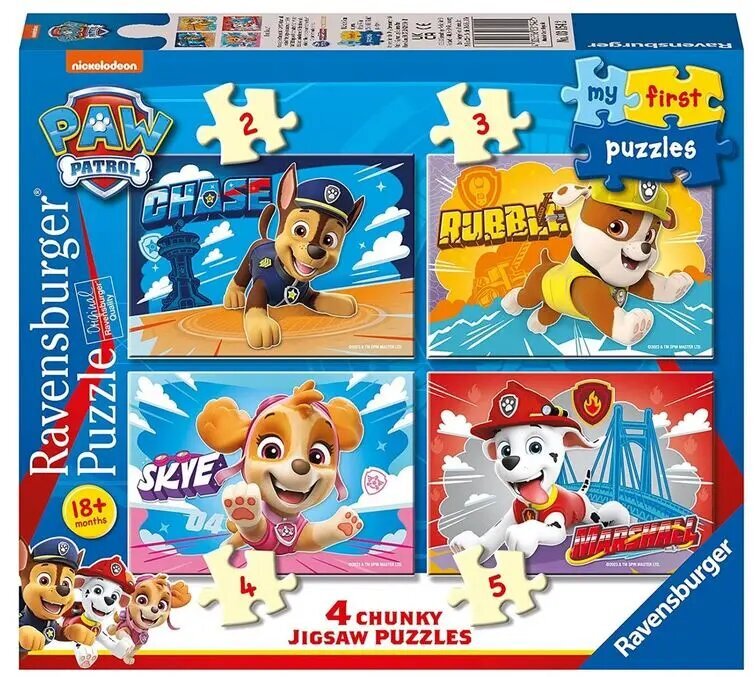 Dėlionė šuniukai patruliai Ravensburger 03154, 14 d. kaina ir informacija | Dėlionės (puzzle) | pigu.lt