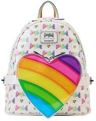 Мини-рюкзак Loungefly Lisa Frank - съемная радужная сумка в виде сердца с логотипом (LSFBK0005) цена и информация | Школьные рюкзаки, спортивные сумки | pigu.lt