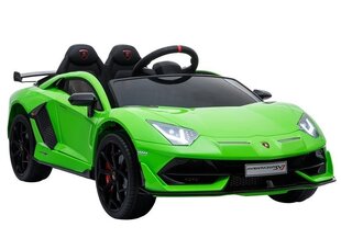 Vienvietis elektromobilis Lamborghini Aventador, žalias kaina ir informacija | Elektromobiliai vaikams | pigu.lt