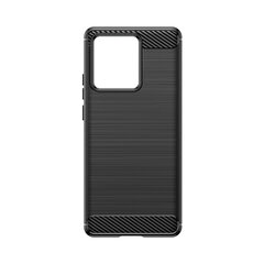 Carbon Case silicone case for Motorola Edge 40 - black kaina ir informacija | Telefono dėklai | pigu.lt