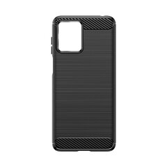 Carbon Case silicone case for Motorola G14 - black kaina ir informacija | Telefono dėklai | pigu.lt