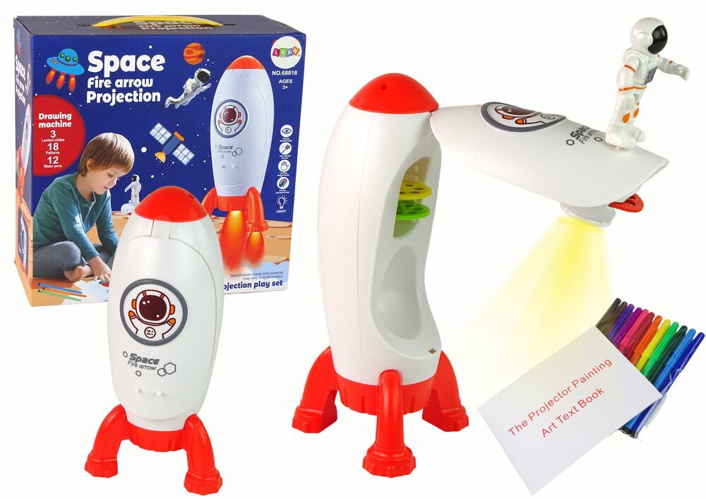 Projektorius kosminė raketa Lean Toys цена и информация | Lavinamieji žaislai | pigu.lt