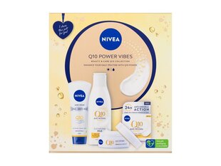 Rinkinys Nivea Q10 Power Vibes moterims: dieninis kremas, 50 ml + valomasis losjonas, 200 ml + rankų kremas, 100 ml kaina ir informacija | Veido kremai | pigu.lt