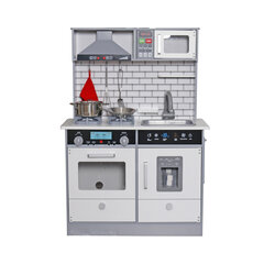 Medinė virtuvėlė Lara Grey, 93x65x30 kaina ir informacija | Žaislai mergaitėms | pigu.lt