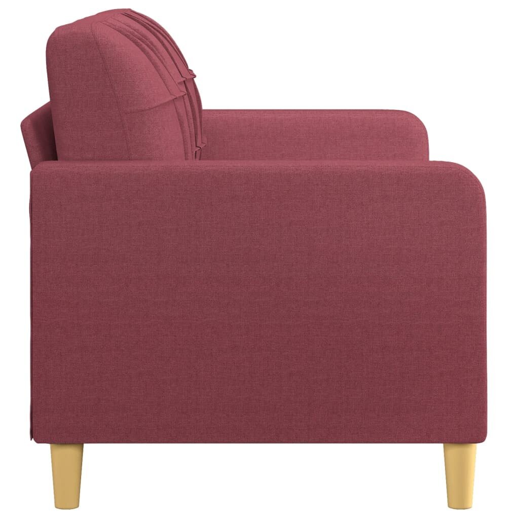 Dvivietė sofa vidaXL, 140cm, raudona цена и информация | Sofos | pigu.lt