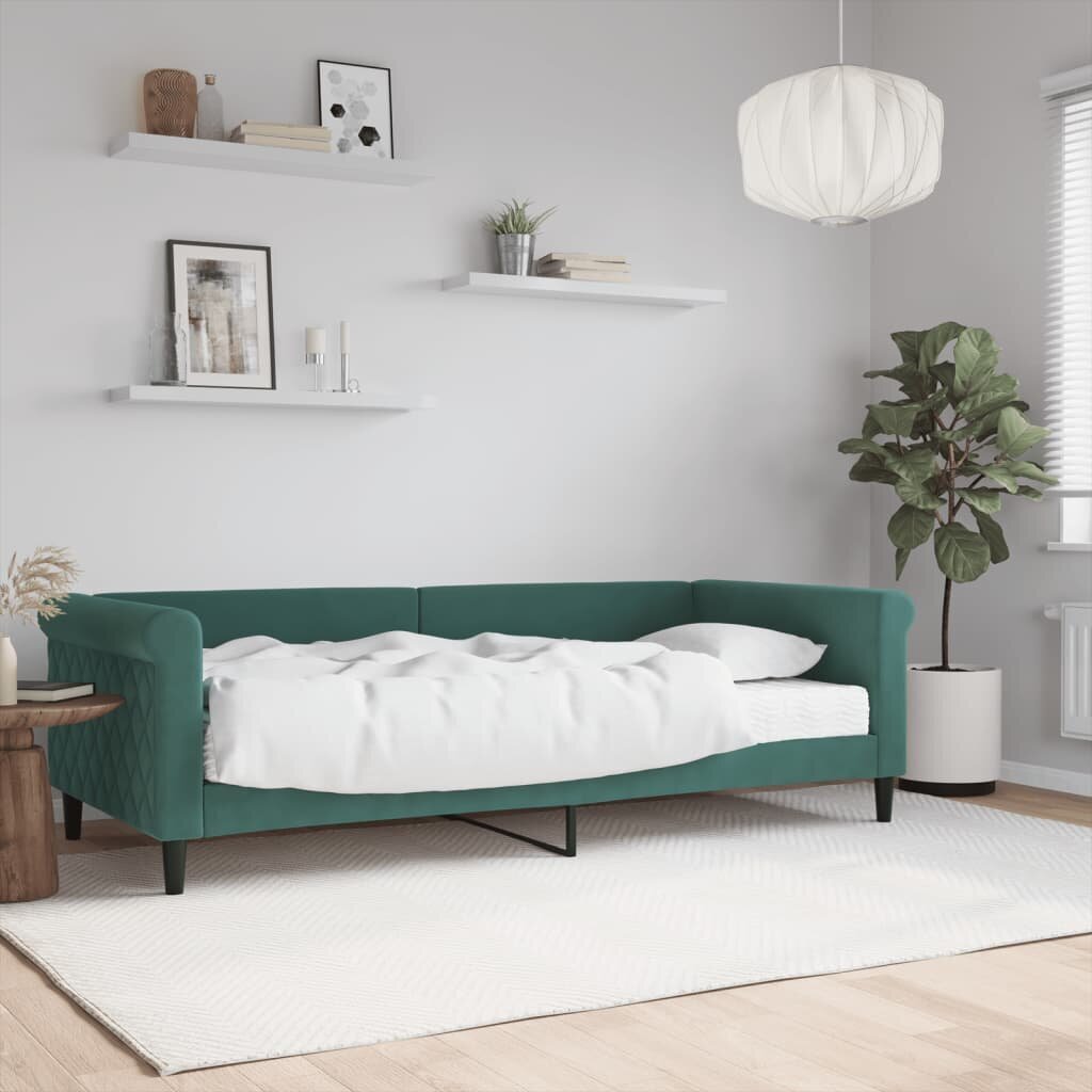 Sofa-lova vidaXL, 90x200 cm, žalia цена и информация | Lovos | pigu.lt