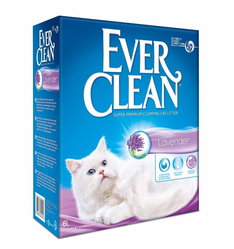Sušokantis kraikas katėms Ever Clean Levander, 6 L цена и информация | Kraikas katėms | pigu.lt