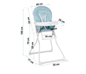 Maitinimo kėdutė RicoKids, blue kaina ir informacija | Maitinimo kėdutės | pigu.lt