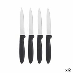 Набор ножей Чёрный Серебристый Нержавеющая сталь Пластик 19,5 x 2 x 1 cm (12 штук) цена и информация | Столовые приборы | pigu.lt