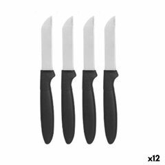 Набор овощных ножей Чёрный Серебристый Нержавеющая сталь Пластик 17,2 cm (12 штук) цена и информация | Ножи и аксессуары для них | pigu.lt