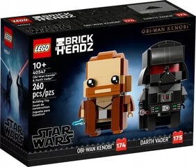 40547 LEGO® BrickHeadz Obi-Wan Kenobi and Darth Vader kaina ir informacija | Konstruktoriai ir kaladėlės | pigu.lt