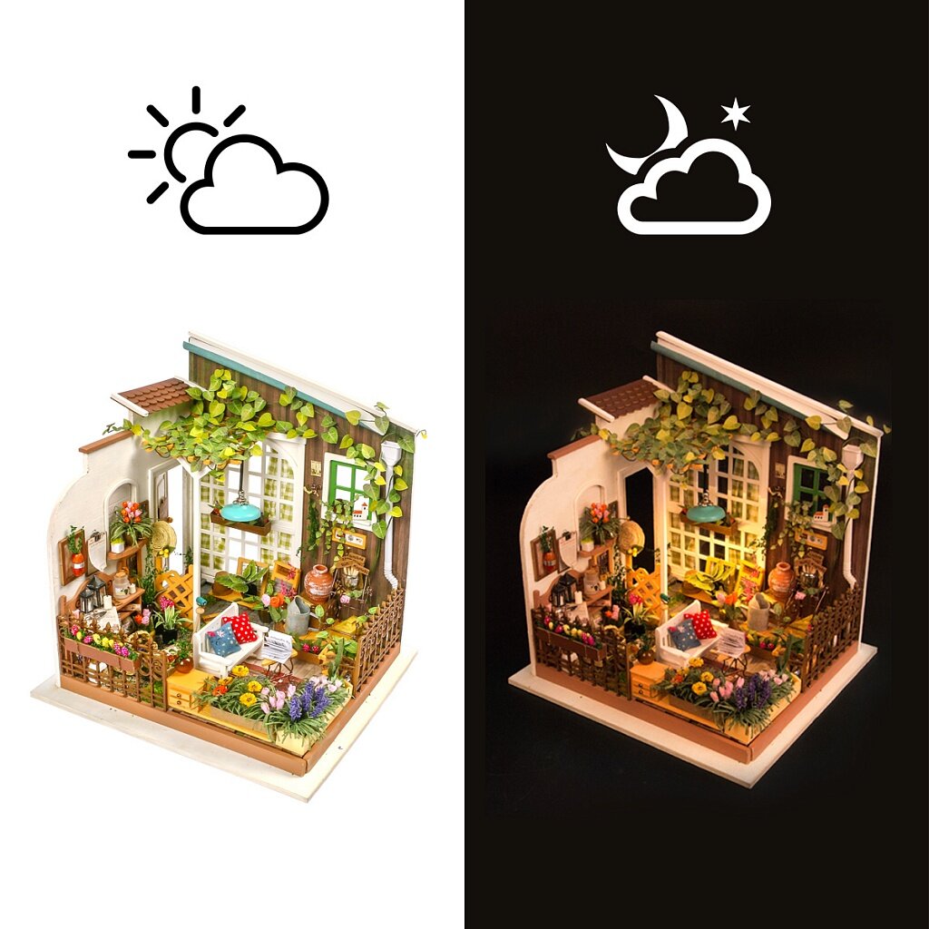 Medinė surenkama miniatiūra 3D TM Varvikas Miller's flower house RB007e цена и информация | Konstruktoriai ir kaladėlės | pigu.lt