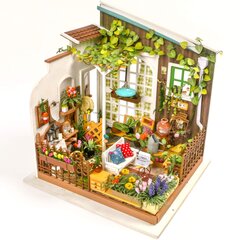 3D конструктор деревянная сборная миниатюра - румбокс Miller's flower house RB007e цена и информация | Конструкторы и кубики | pigu.lt