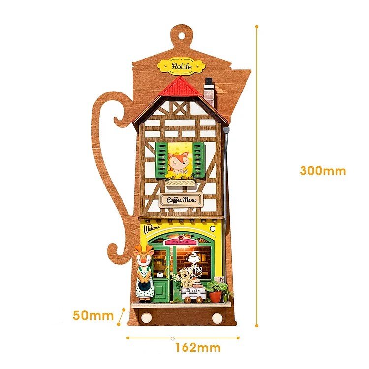 Medinė surenkama miniatiūra 3D TM Varvikas Lazy Coffee House RDS020e kaina ir informacija | Konstruktoriai ir kaladėlės | pigu.lt