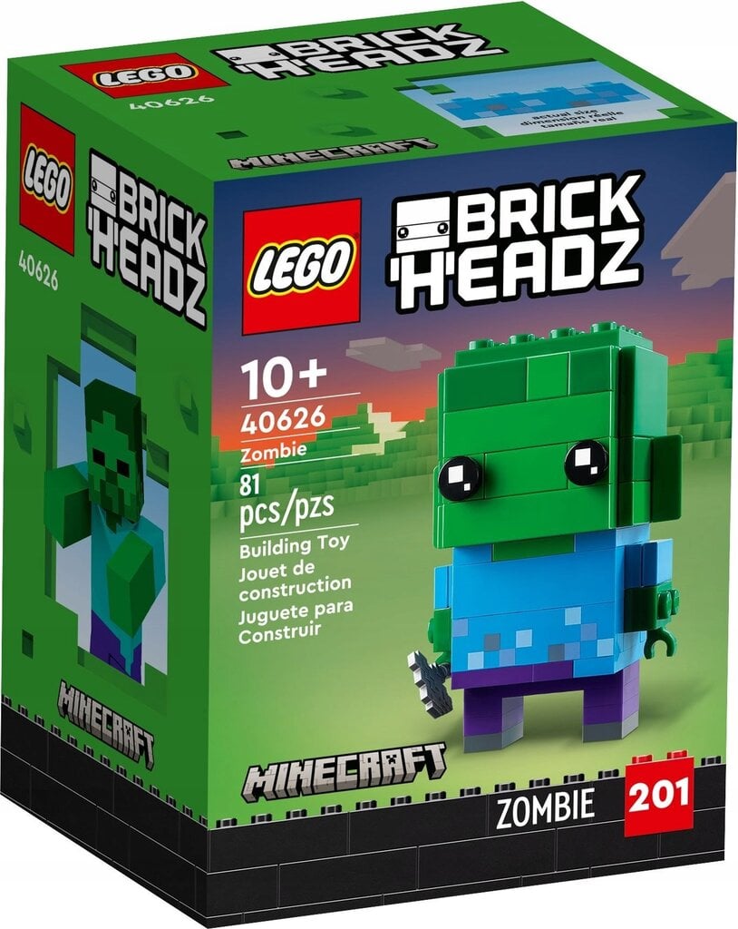 40626 LEGO® BrickHeadz Minecraft Zombis цена | pigu.lt