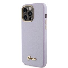 Guess PU Glitter Full Wrapped Case for iPhone 15 Pro Max Lilac цена и информация | Чехлы для телефонов | pigu.lt