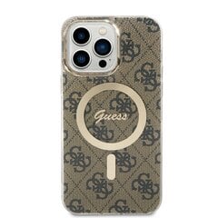 Guess IML 4G MagSafe Case for iPhone 15 Pro Max Brown цена и информация | Чехлы для телефонов | pigu.lt