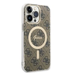 Guess IML 4G MagSafe Case for iPhone 15 Pro Max Brown цена и информация | Чехлы для телефонов | pigu.lt