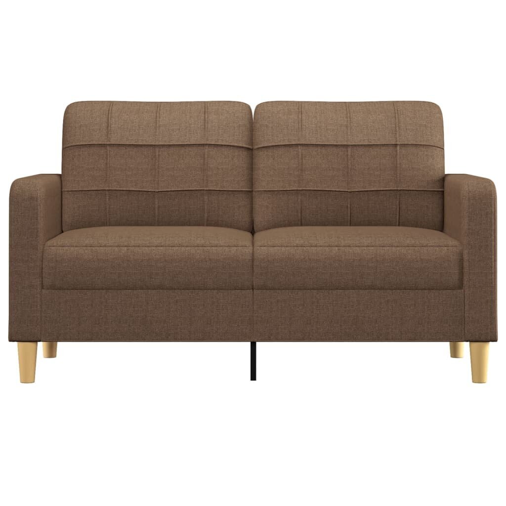 Dvivietė sofa vidaXL, 140cm, ruda kaina ir informacija | Sofos | pigu.lt