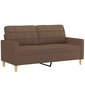 Dvivietė sofa vidaXL, 140cm, ruda цена и информация | Sofos | pigu.lt