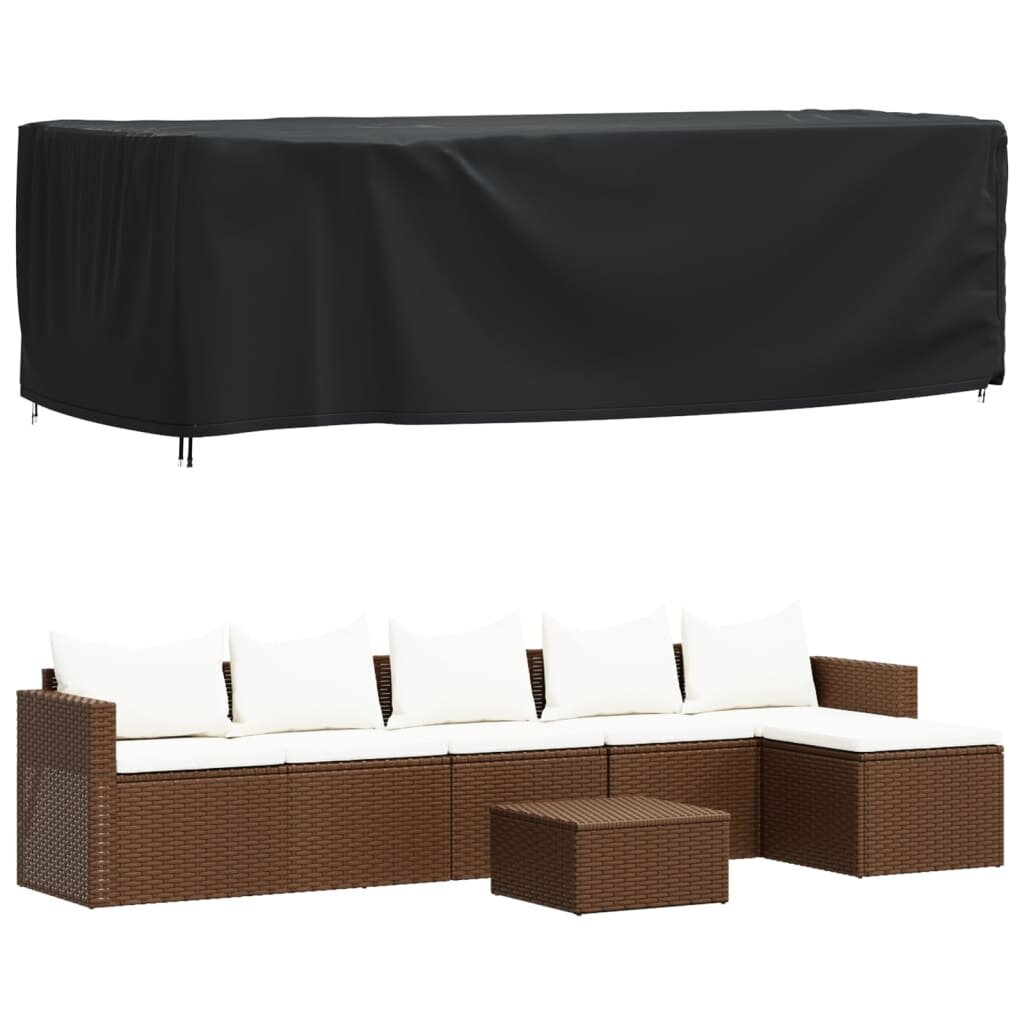 Lauko baldų uždangalas vidaXL, juodas kaina ir informacija | Pagalvės, užvalkalai, apsaugos | pigu.lt